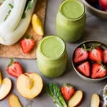 Strawberry Peach Refresher Green Smoothie