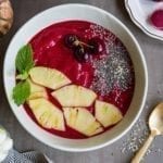 Cherry Pineapple Smoothie Bowl featuring Mountain Rose Herbs organic beet powder